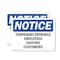 Signmission Temporary Entrance Employees Visitors Customers OSHA Notice Sign, Plastic, 10in W x 7in L, 2PK OS-2PACK-NS-P-710-L-18537 - alternate 1